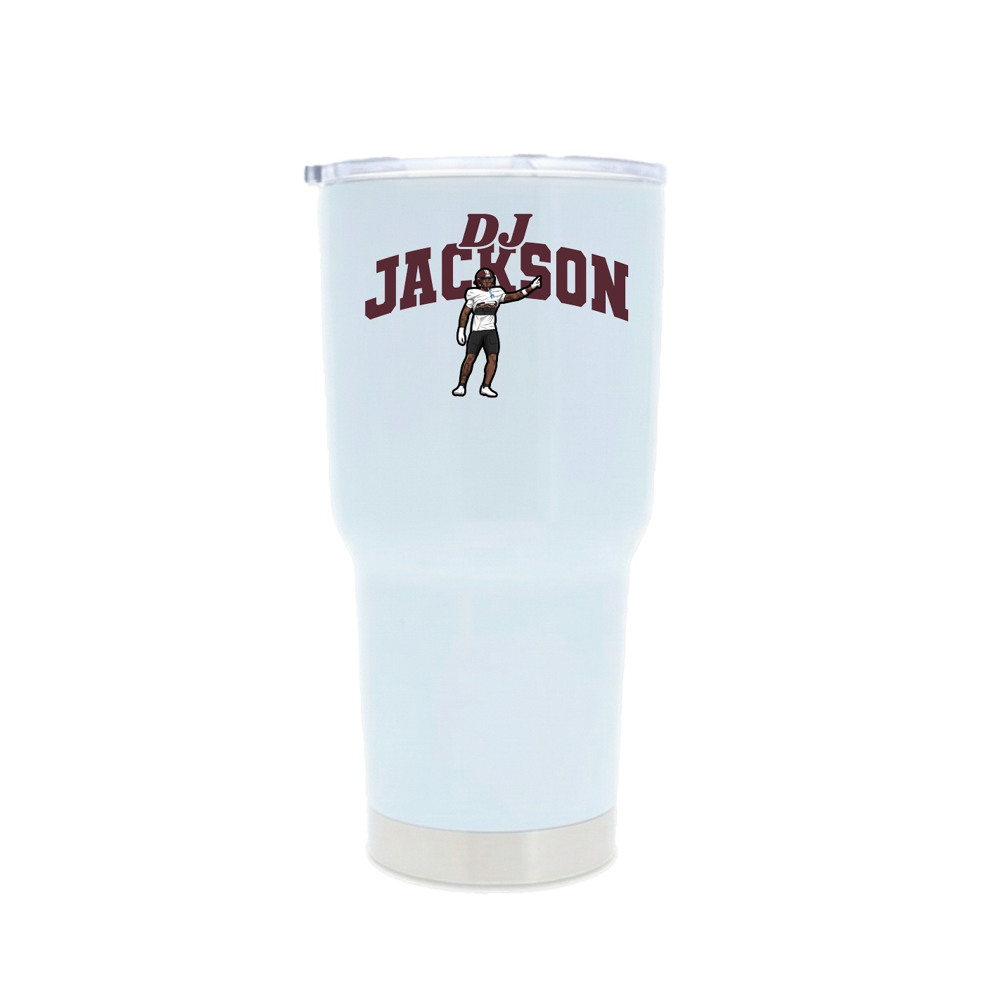 30oz Stainless Steel Tumbler — Signature Arch in White