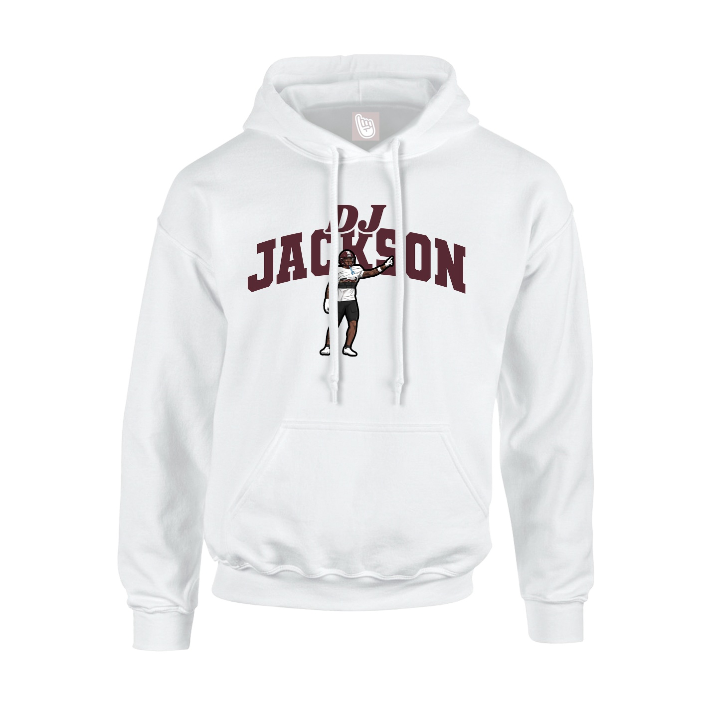 Youth Hoodie — Signature Arch in White