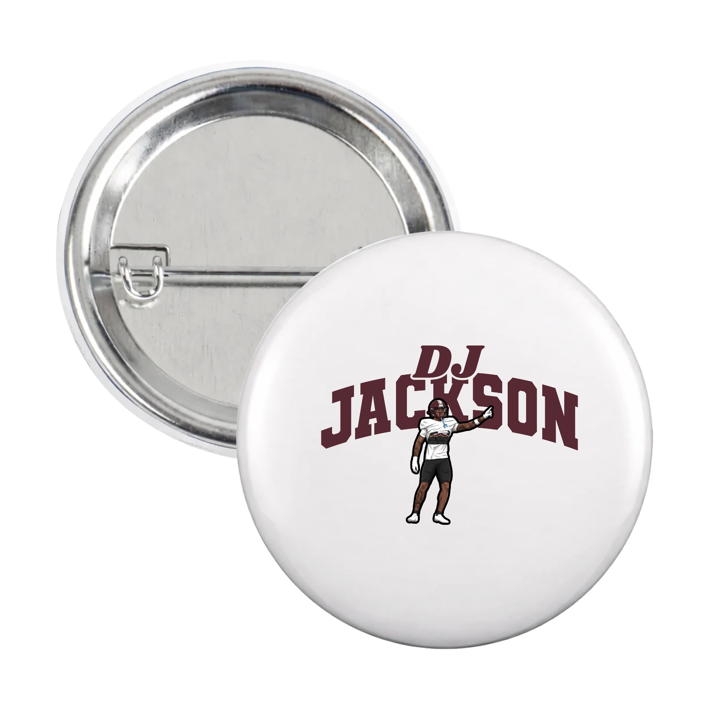 Game Day Button — Signature Arch in White
