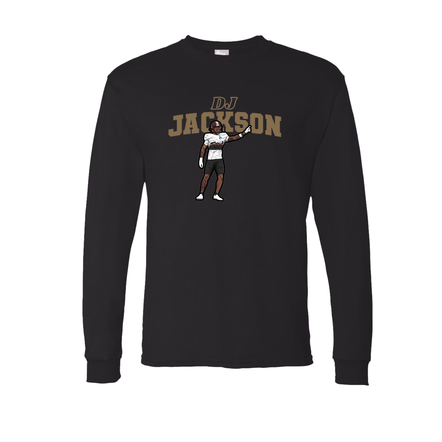 Long Sleeve Tee — Name Arch in Black