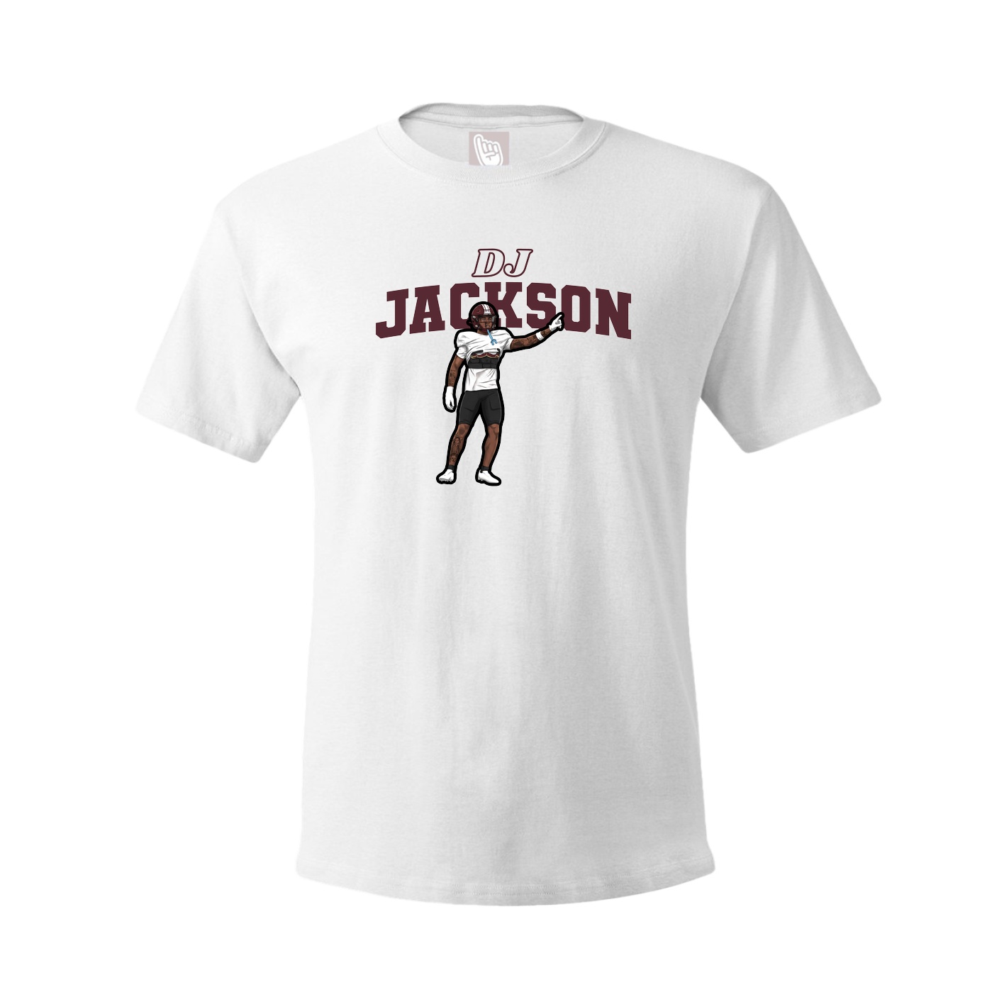 Youth Tee — Name Arch in White