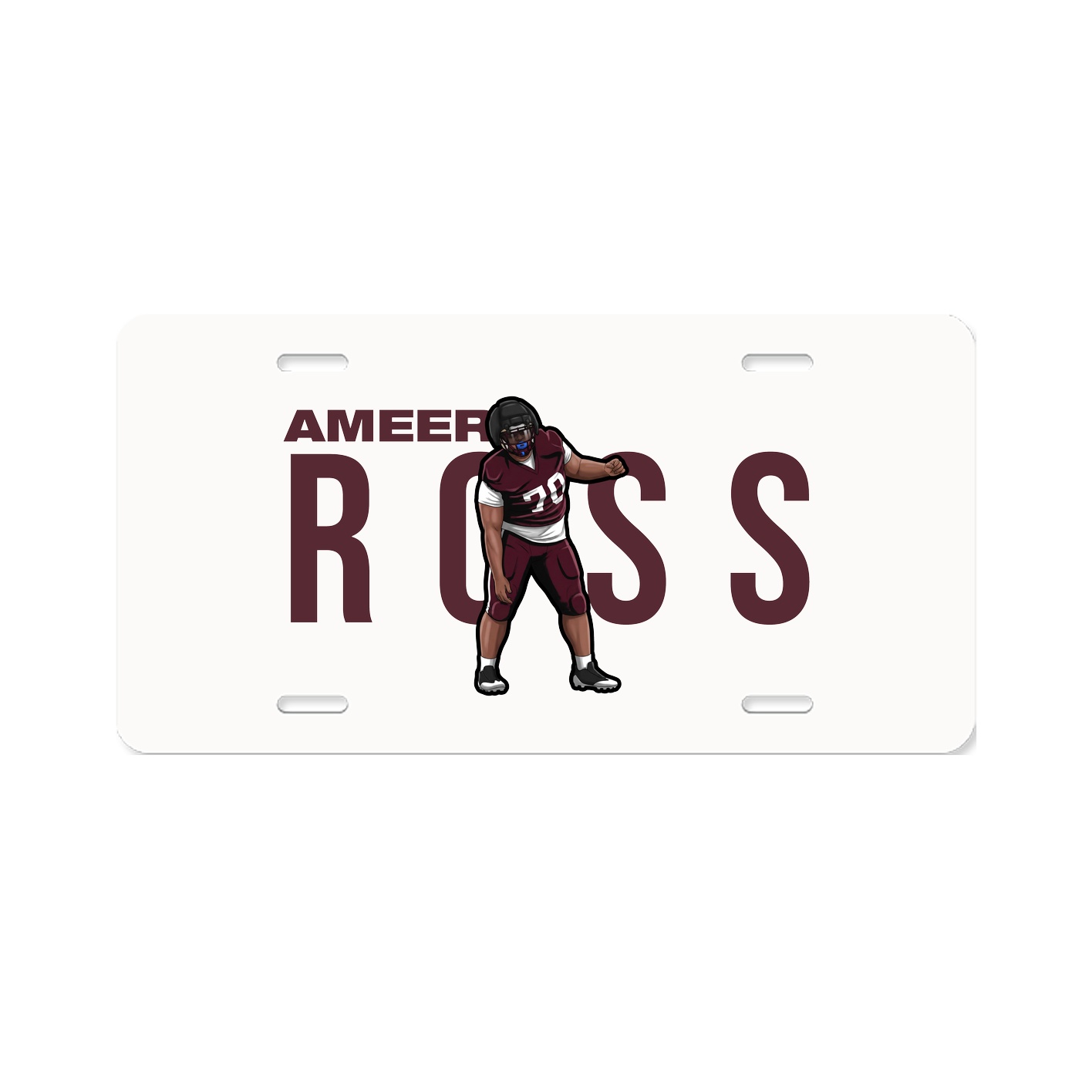 License Plate — Player Name in Classic