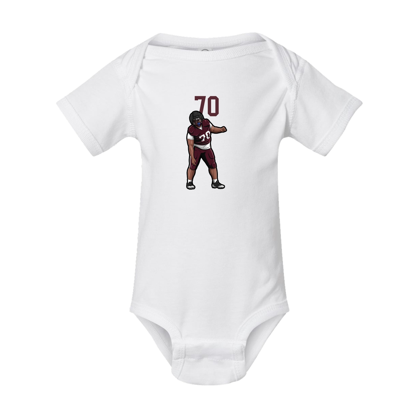 Baby Onesie — Number Top in White