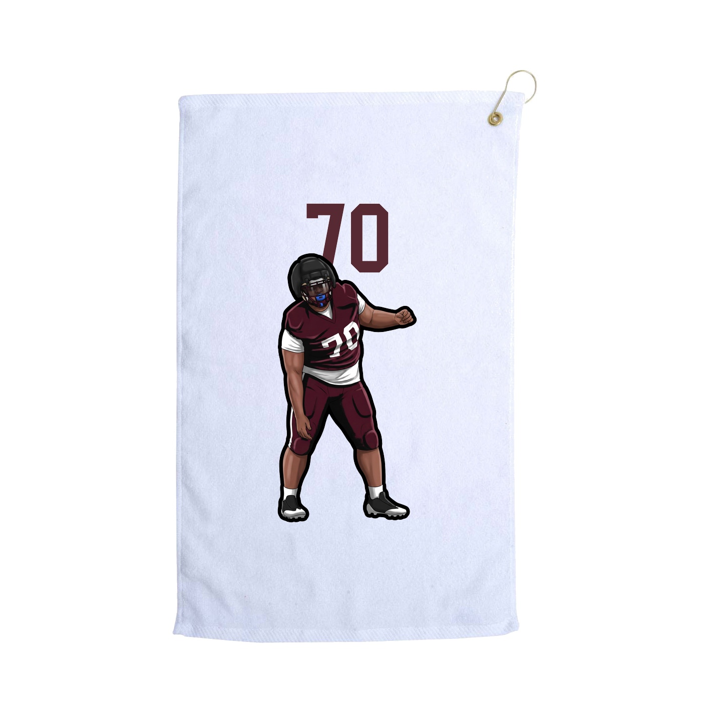 Golf Towel — Number Top in White