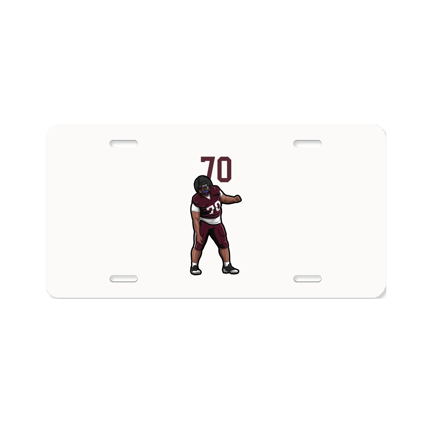 License Plate — Number Top in Classic