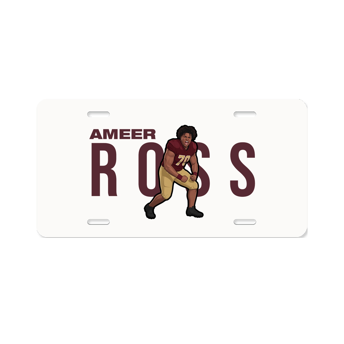 License Plate — Player Name in Classic