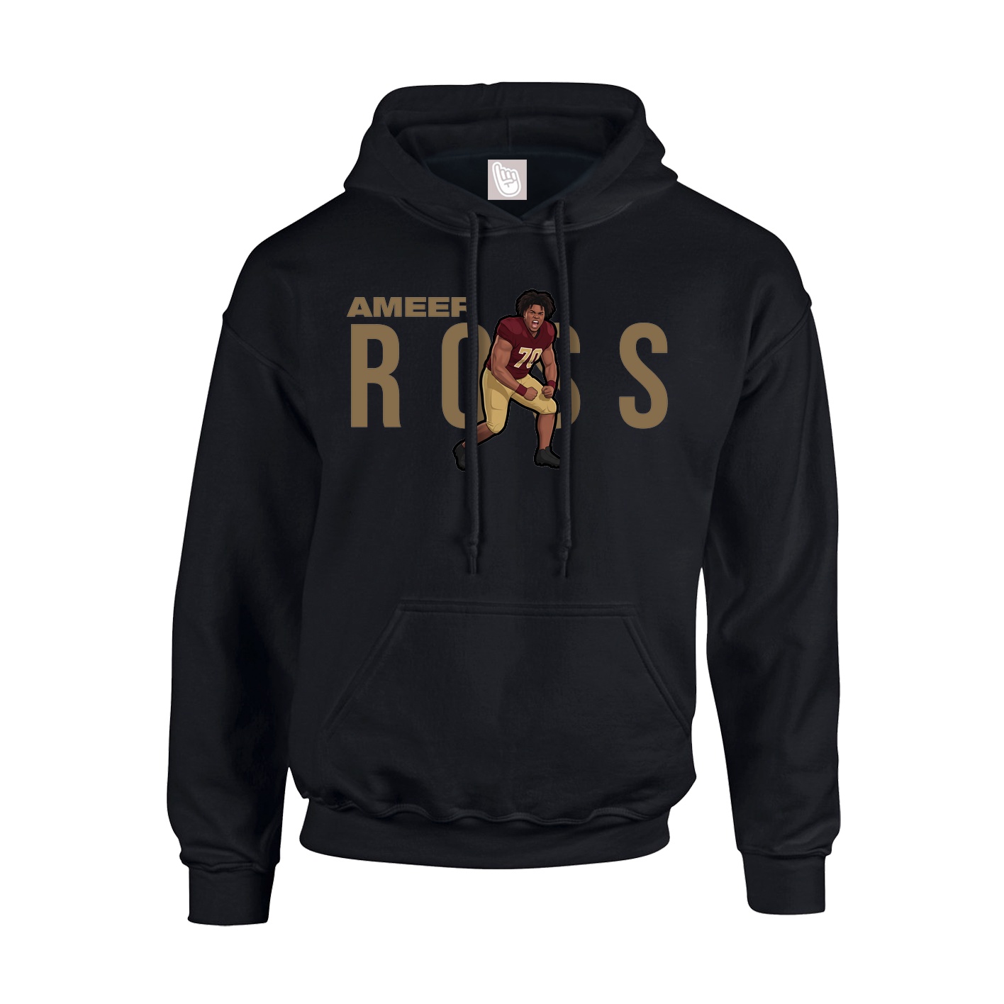 Hoodie — Player Name in Black