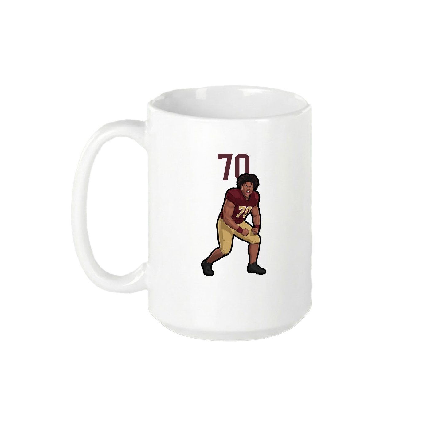 15oz Coffee Mug — Number Top in White