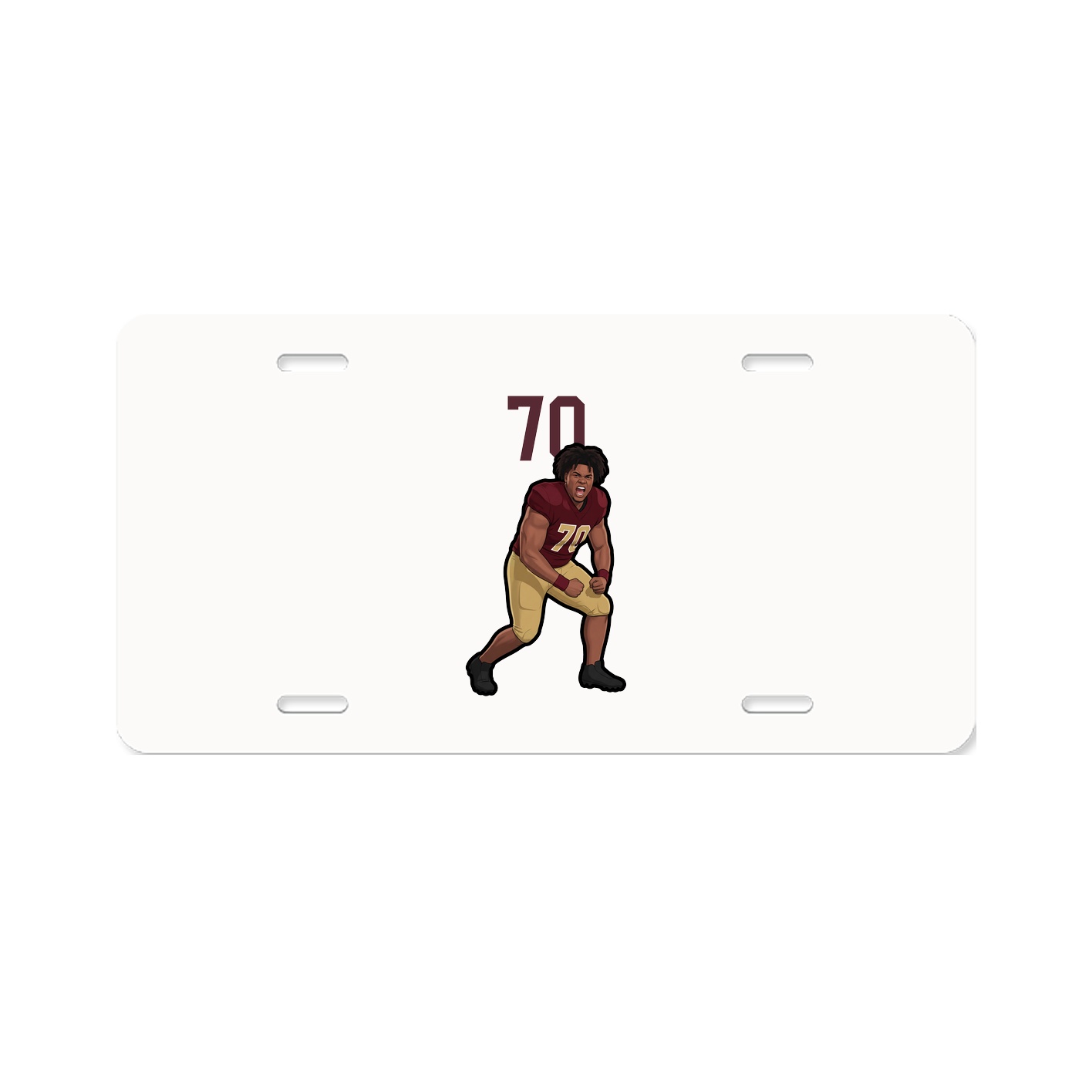 License Plate — Number Top in Classic