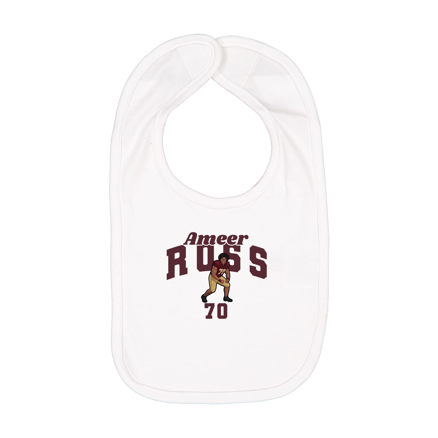 Infant Bib — Signature Arch in White