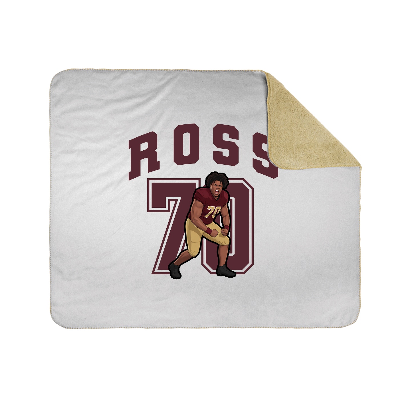 Throw Blanket — Number in White