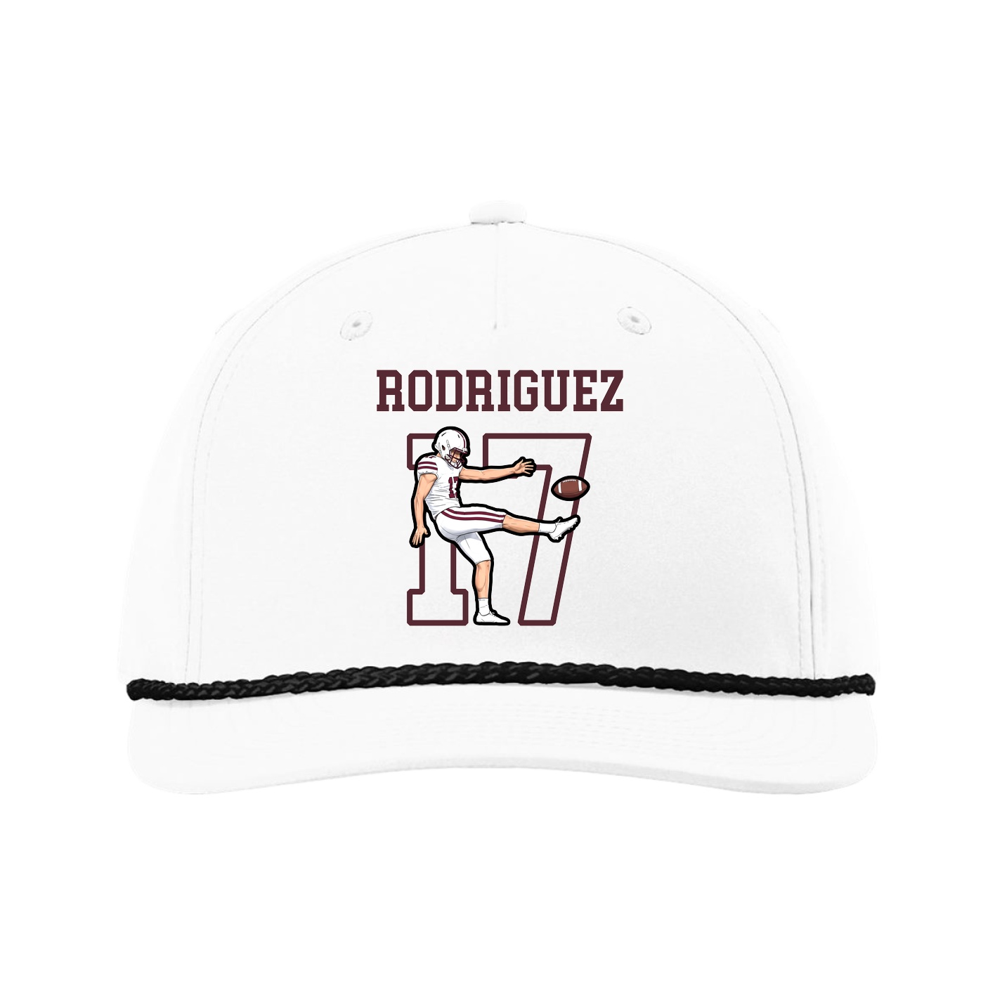 Five-Panel Classic Rope Cap — Shirsey in White