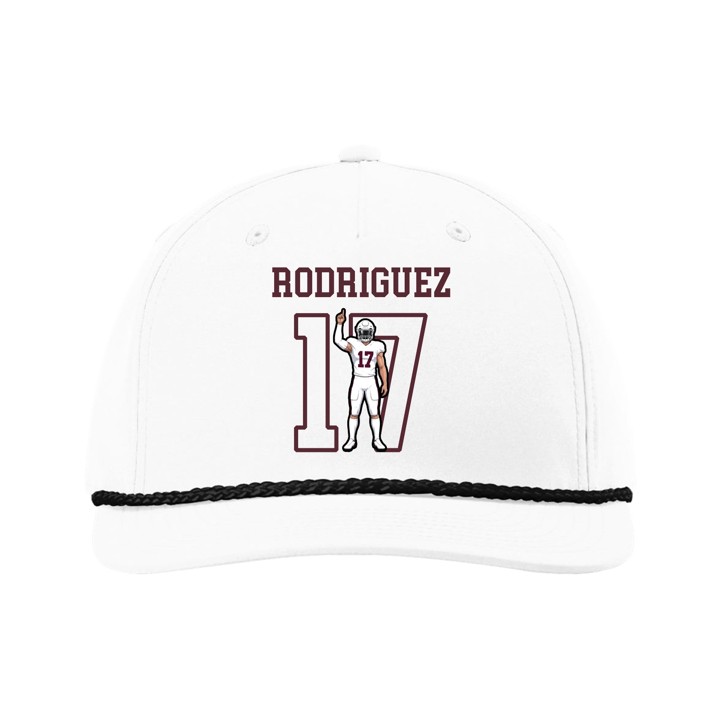 Five-Panel Classic Rope Cap — Shirsey in White