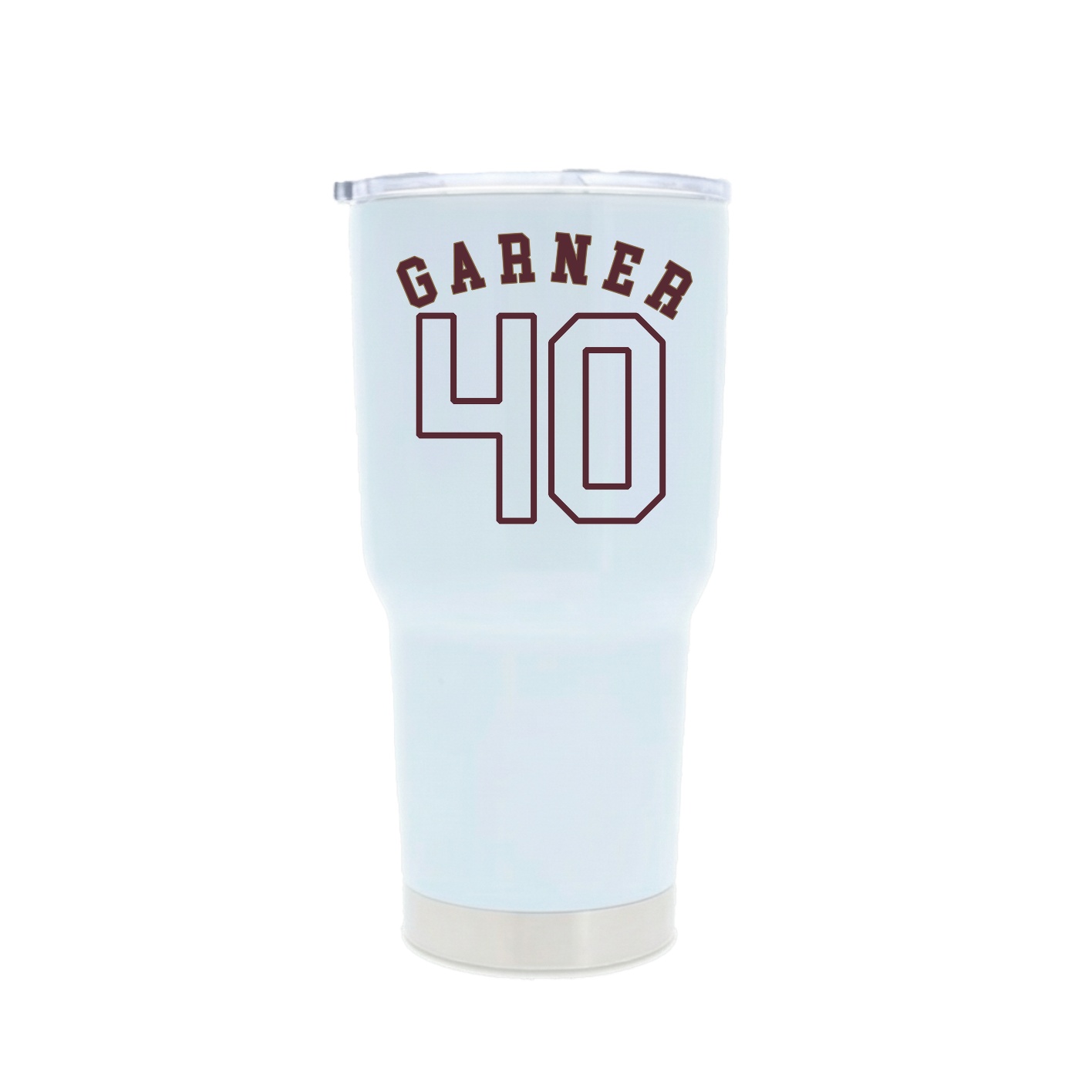 30oz Stainless Steel Tumbler — Shirsey Arch in White