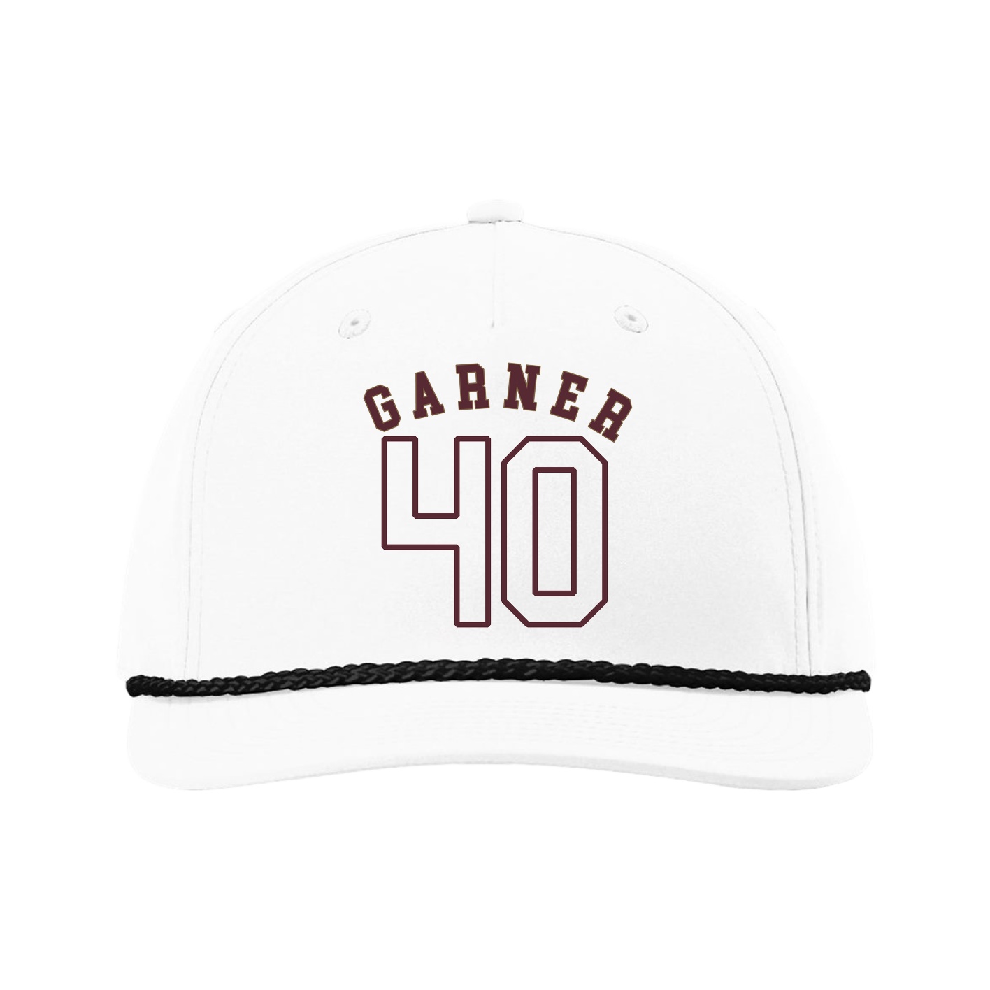 Five-Panel Classic Rope Cap — Shirsey Arch in White