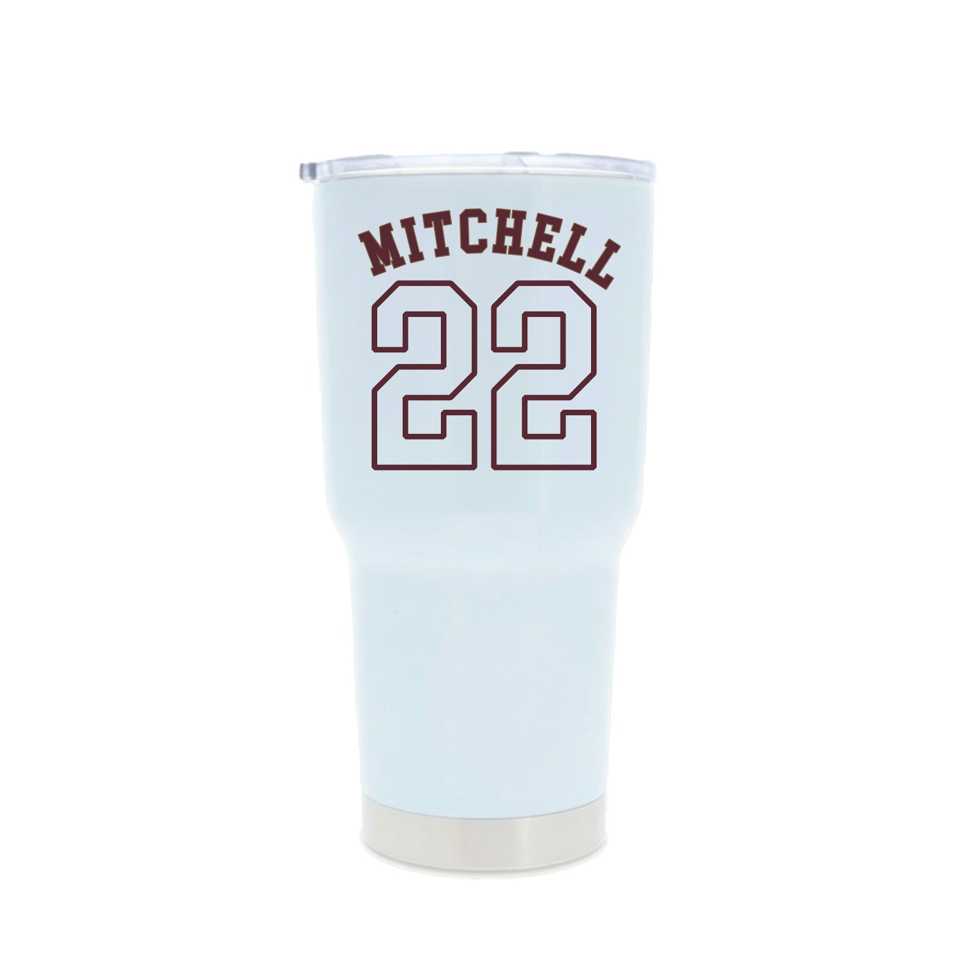 30oz Stainless Steel Tumbler — Shirsey Arch in White