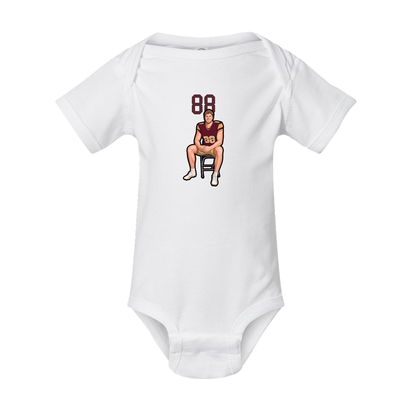 Baby Onesie — Number Top in White