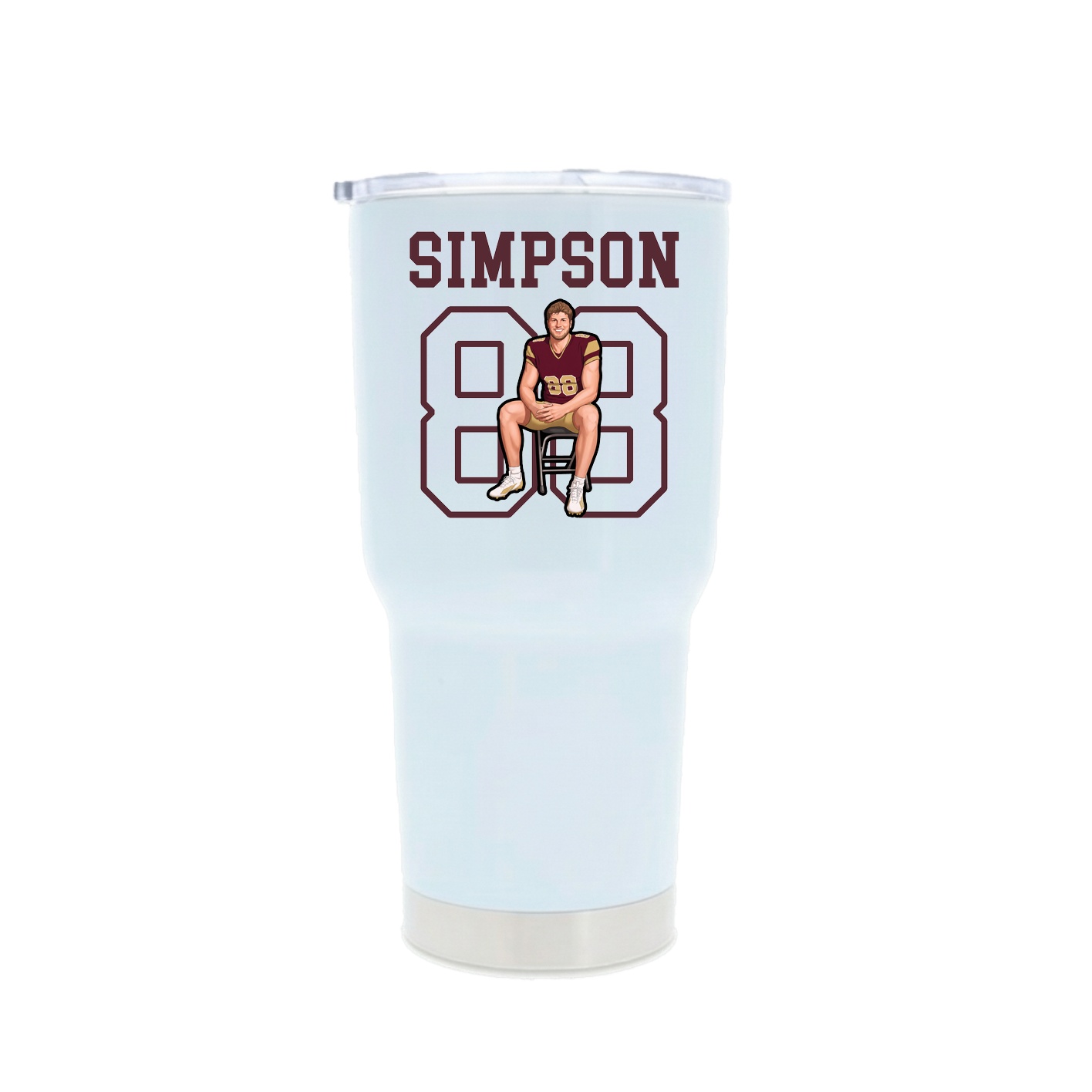 30oz Stainless Steel Tumbler — Shirsey in White