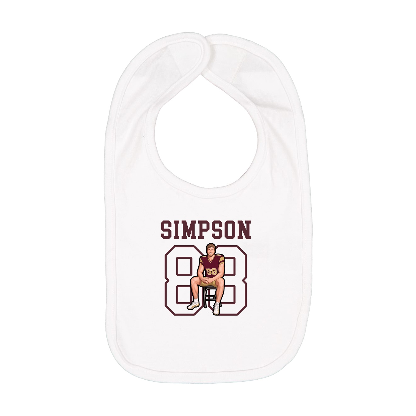 Infant Bib — Shirsey in White