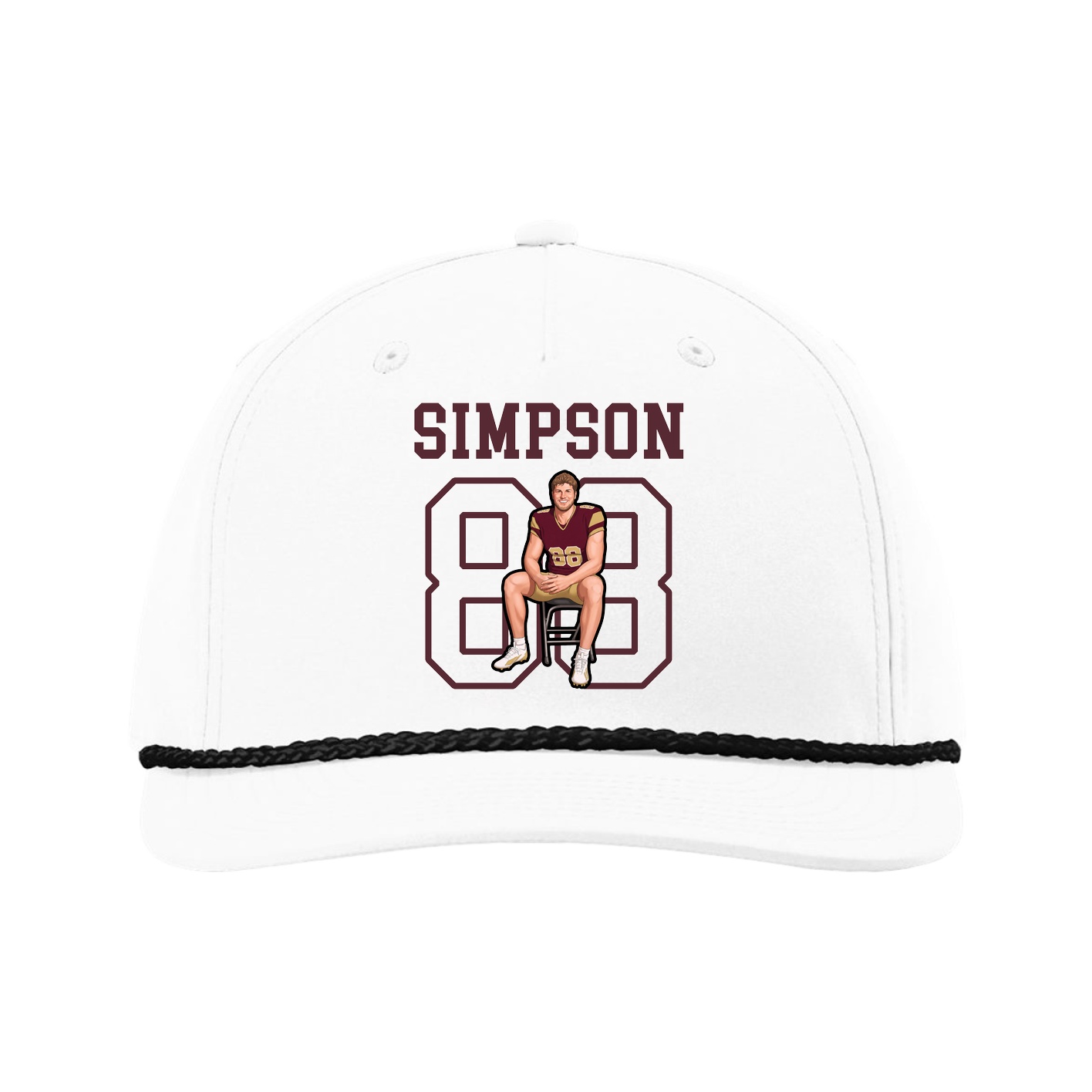 Five-Panel Classic Rope Cap — Shirsey in White