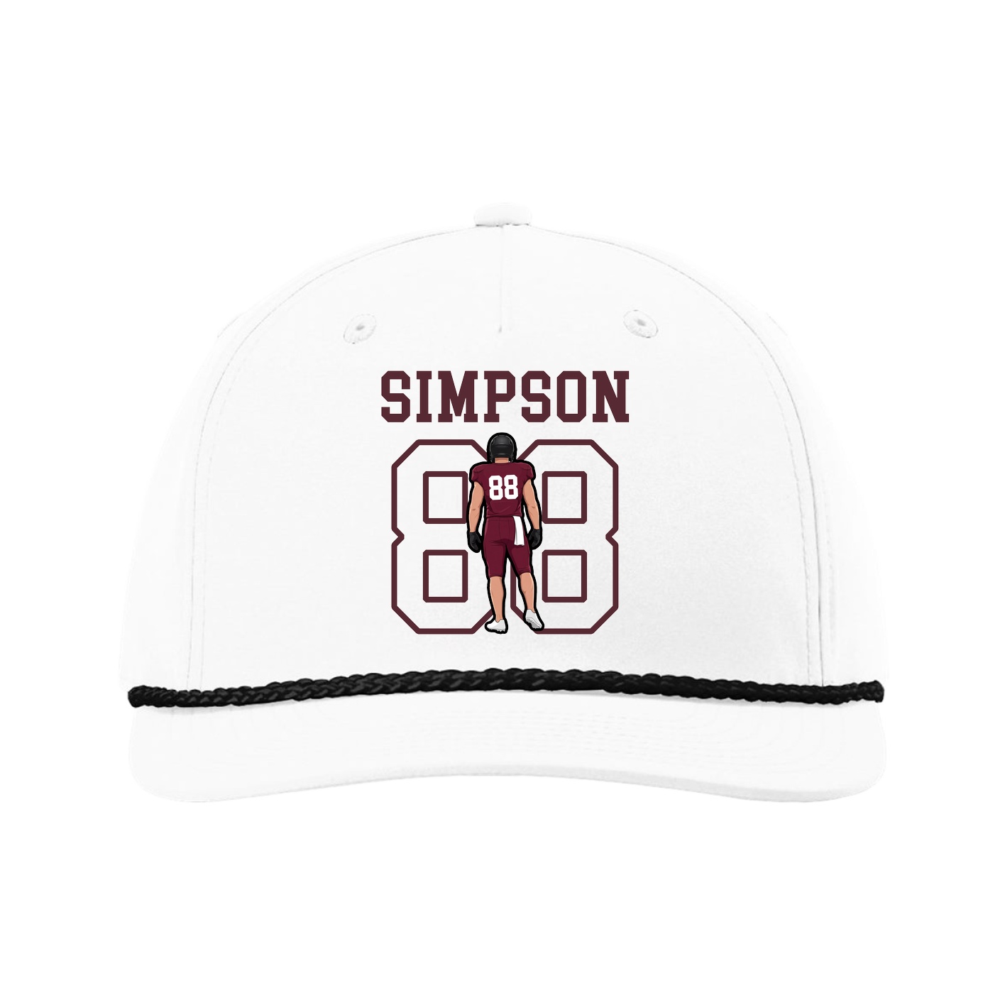 Five-Panel Classic Rope Cap — Shirsey in White