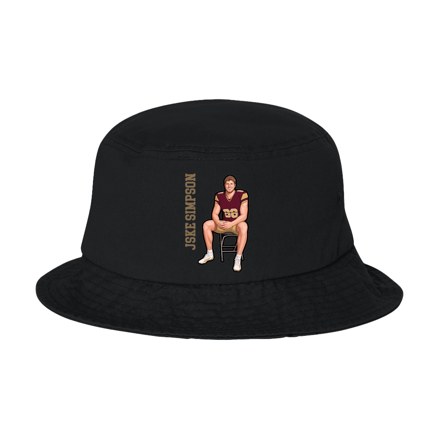 Bucket Cap — Name Vertical in Black
