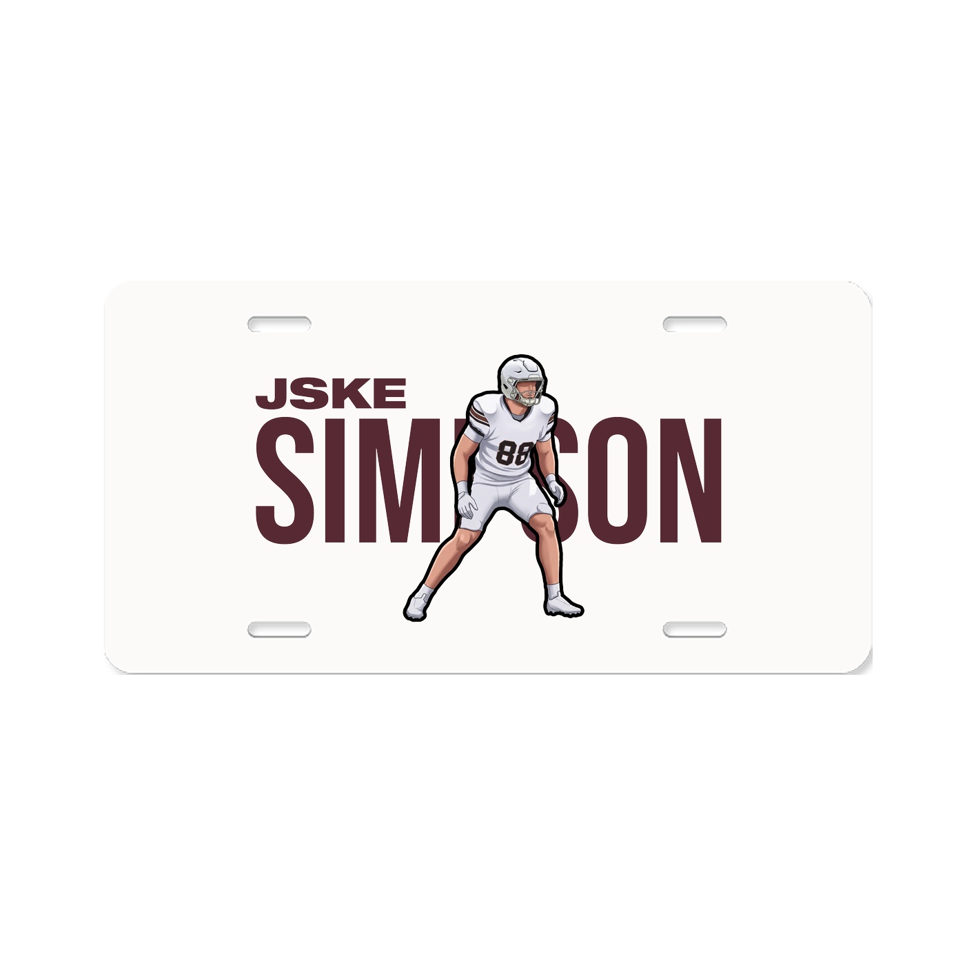 License Plate — Player Name in Classic