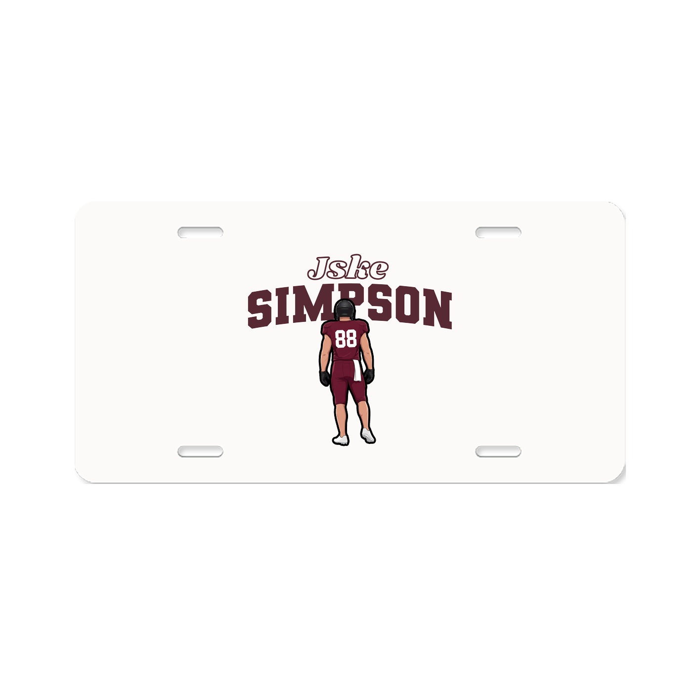 License Plate — Name Arch in Classic