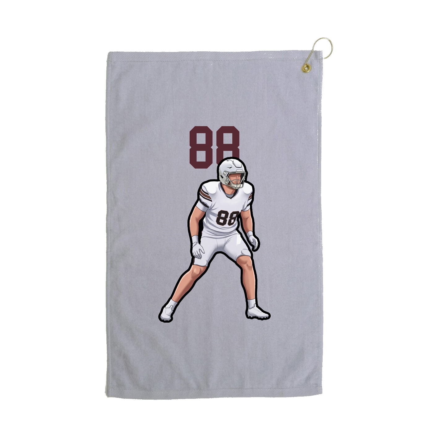 Golf Towel — Number Top in Grey