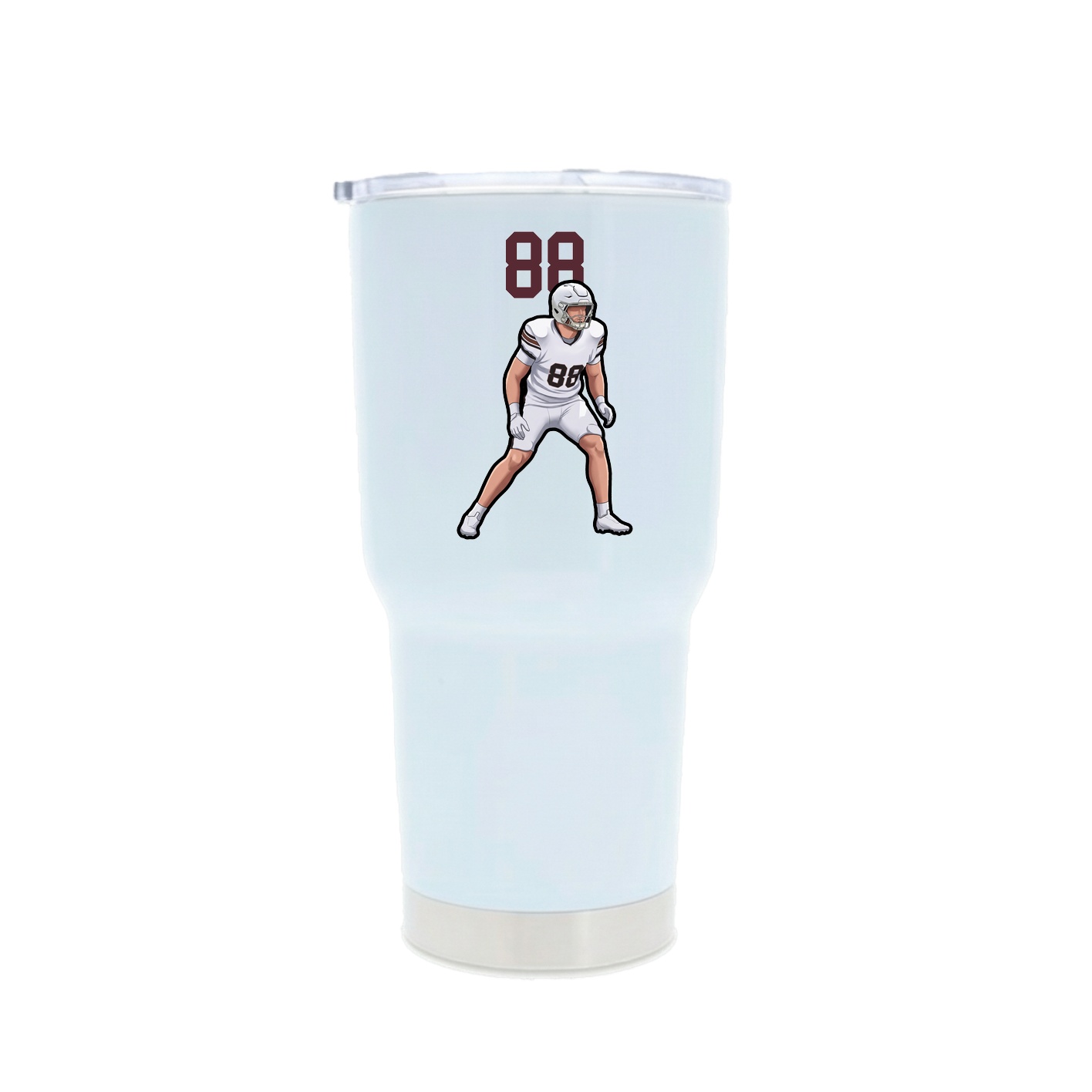 30oz Stainless Steel Tumbler — Number Top in White
