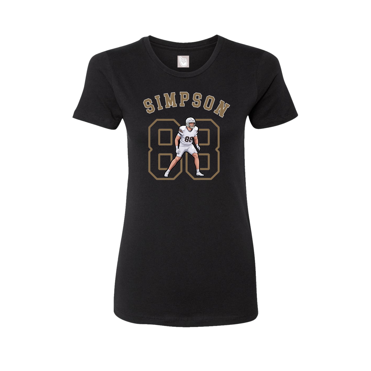Fitted Women's Tee — Shirsey Arch in Black