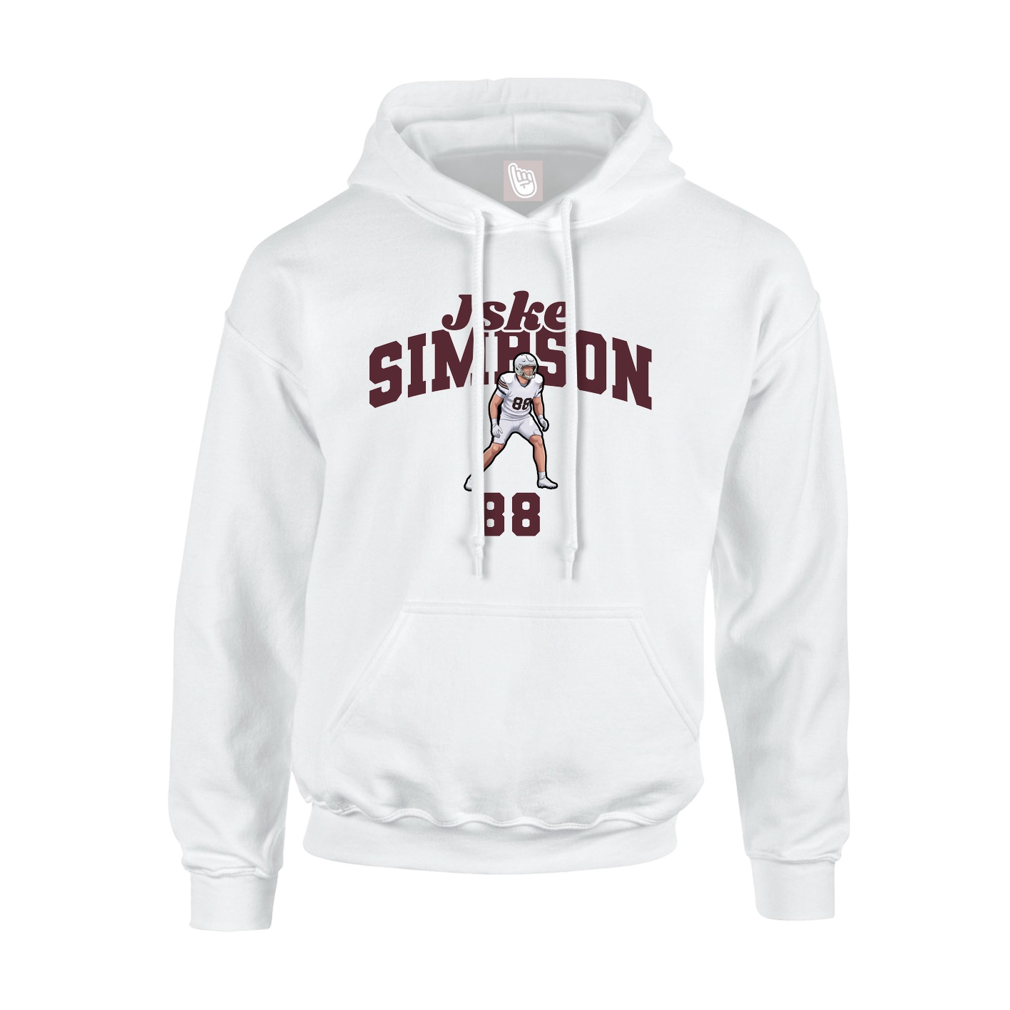 Hoodie — Signature Arch in White