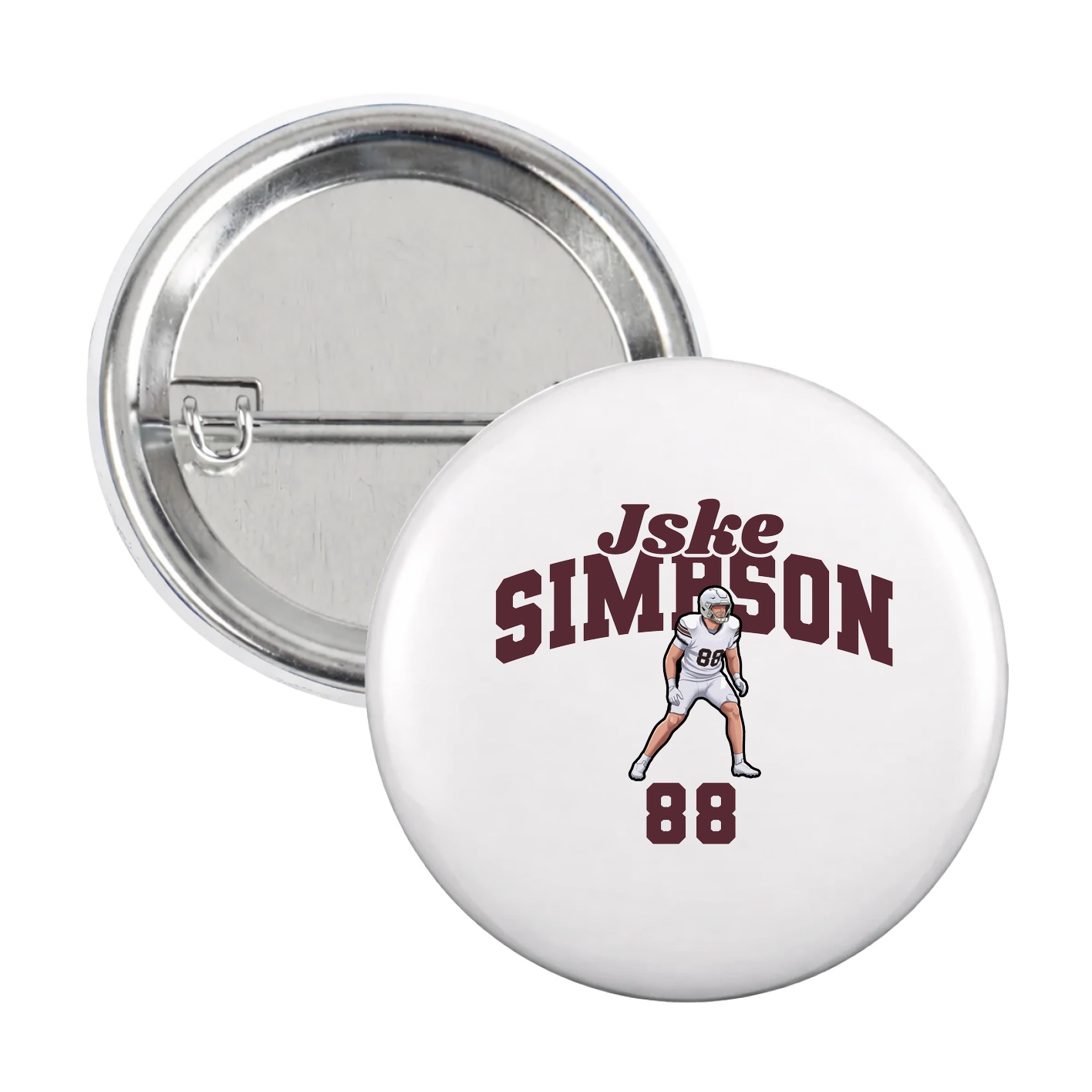 Game Day Button — Signature Arch in White