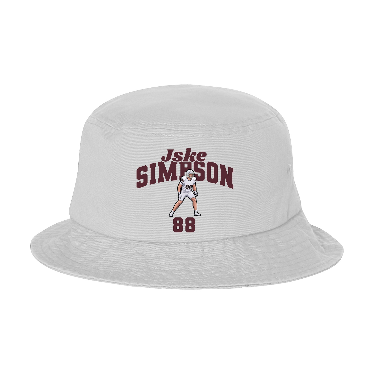 Bucket Cap — Signature Arch in White