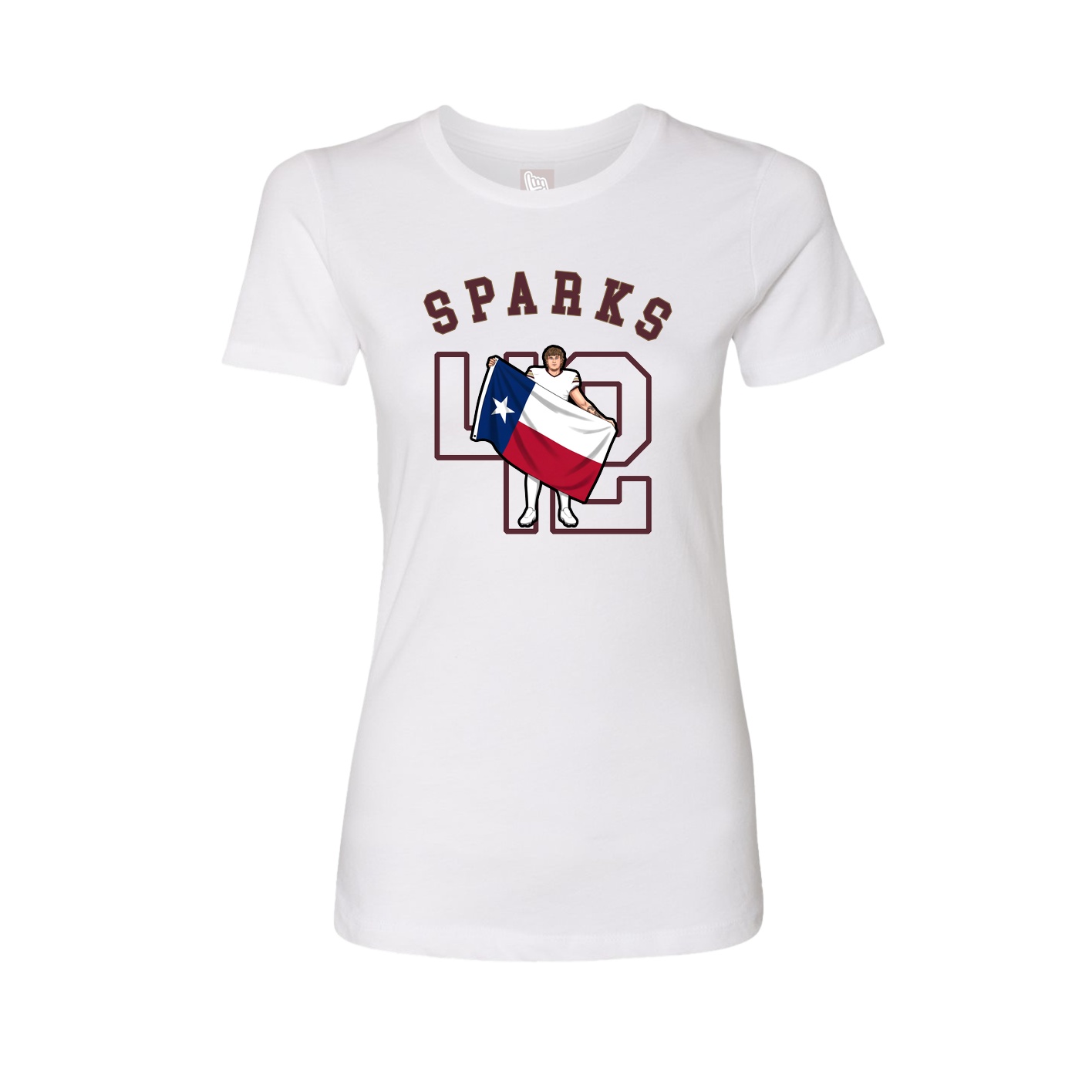 Fitted Women's Tee — Shirsey Arch in White