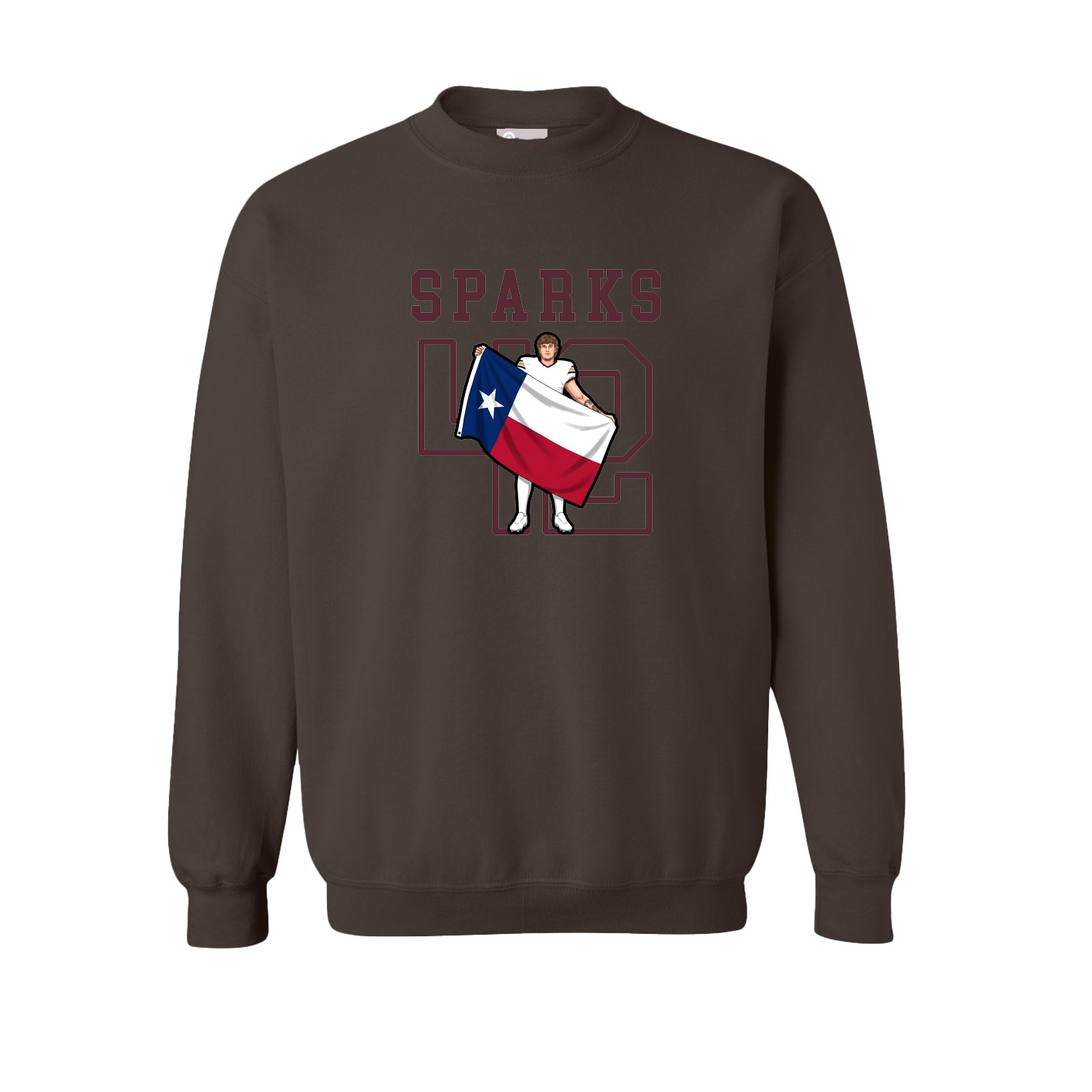 Fleece Crew — Shirsey in Brown