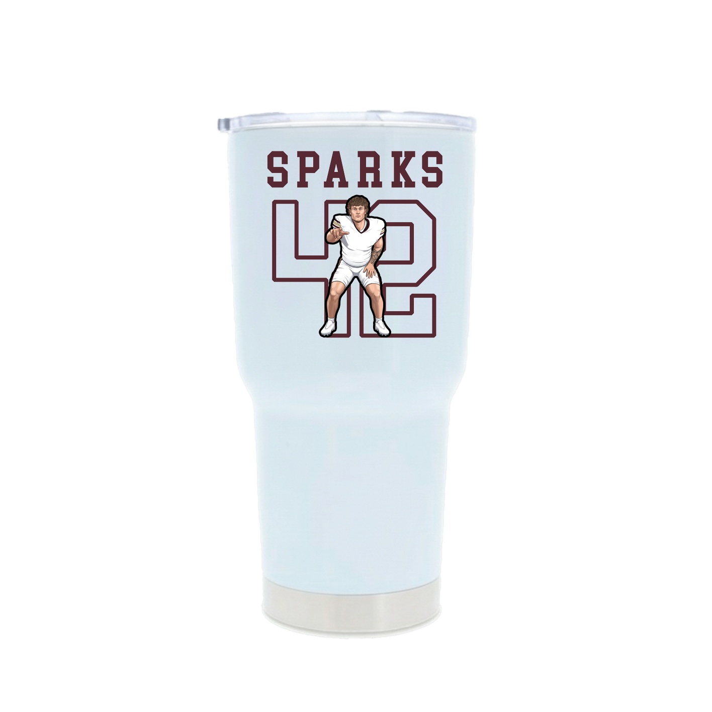 30oz Stainless Steel Tumbler — Shirsey in White