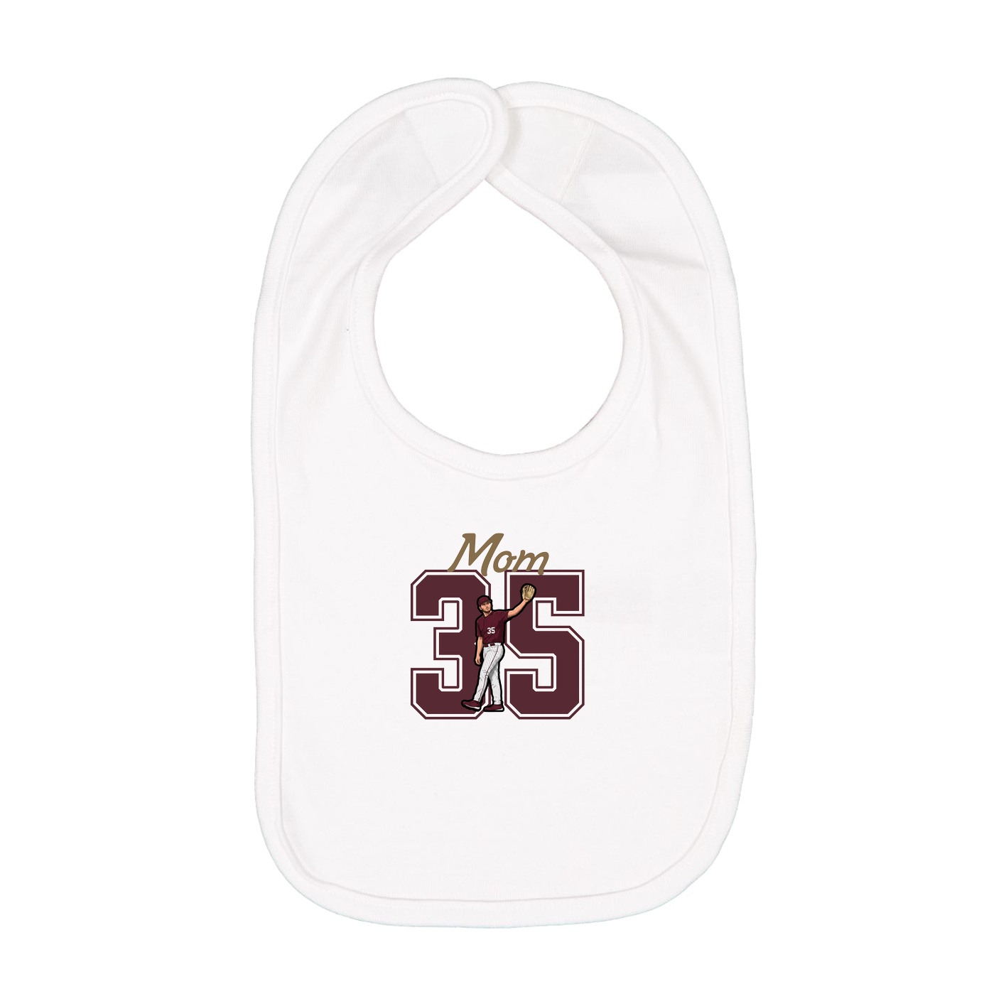 Infant Bib — Mothers Day Shirsey in White