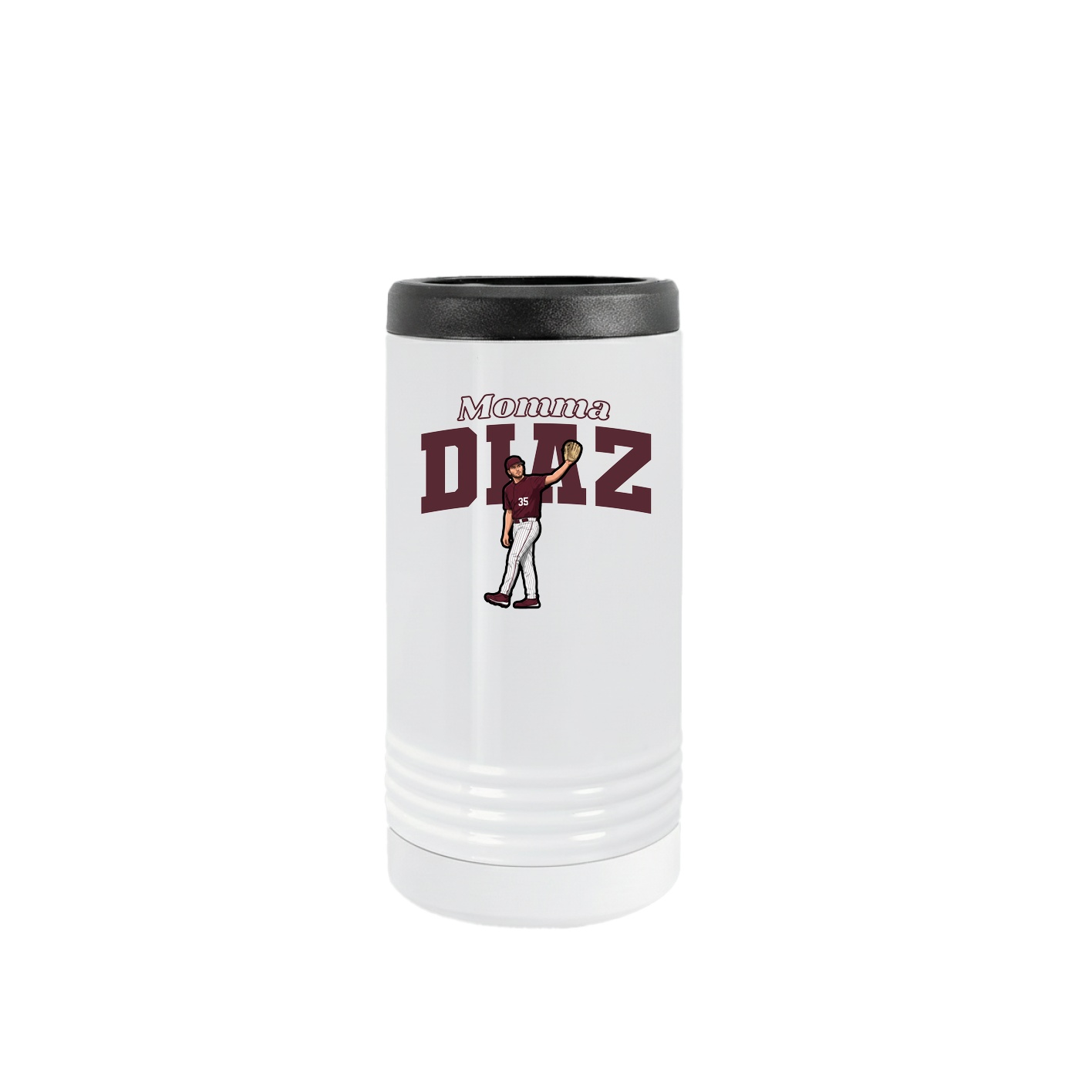 Slim Beverage Holder — Mothers Day Block in White