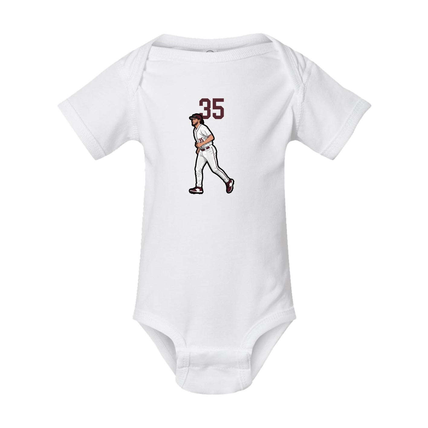 Baby Onesie — Number Top in White