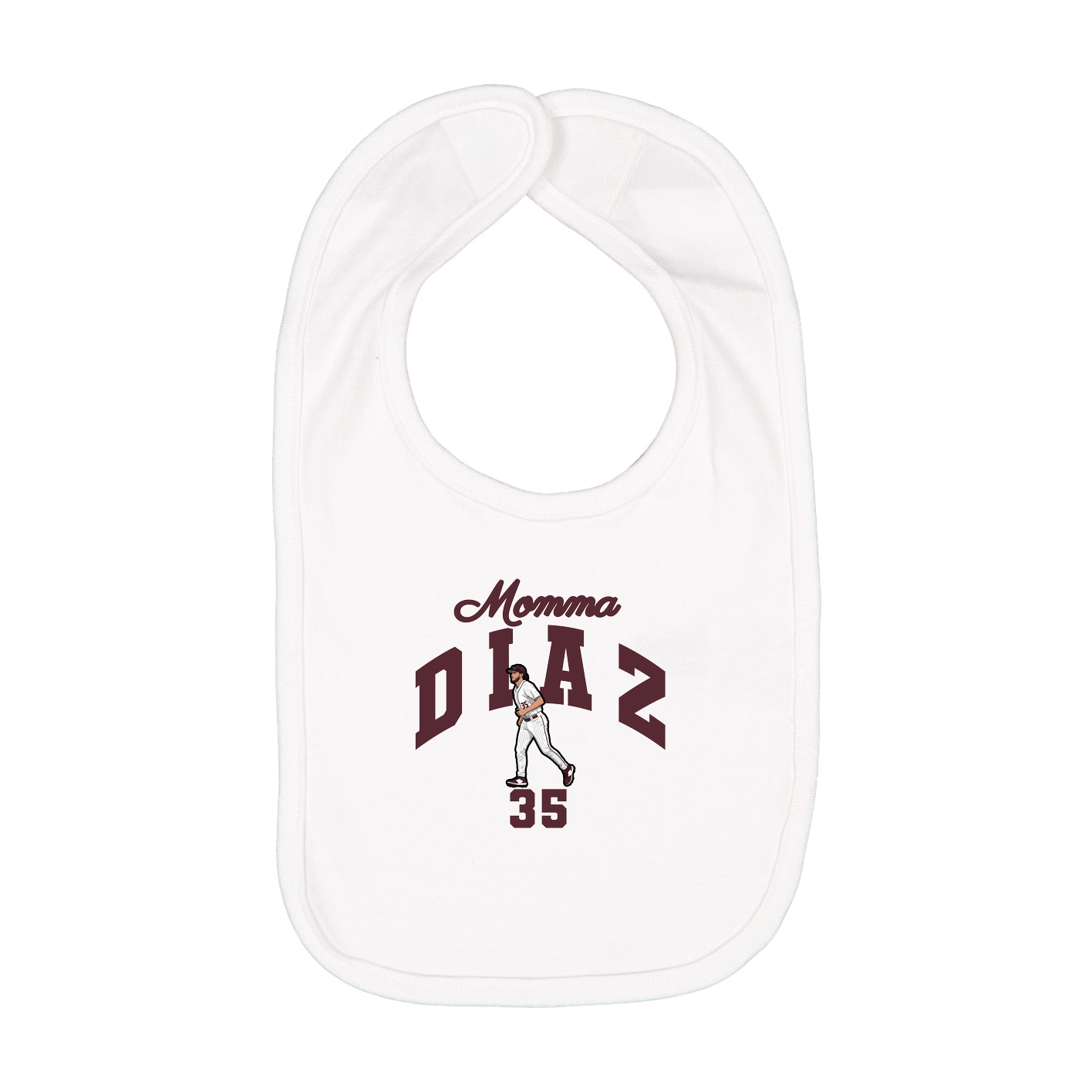 Infant Bib — Mothers Day Arch in White