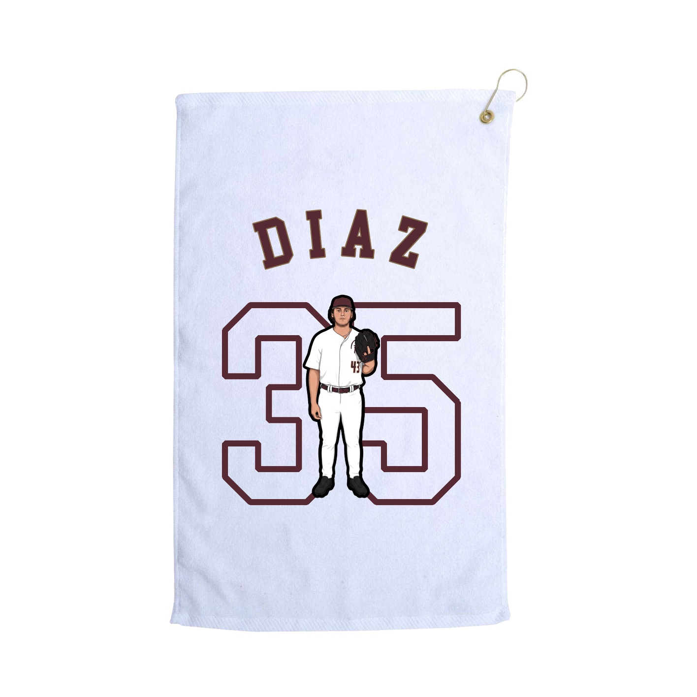 Golf Towel — Shirsey Arch in White