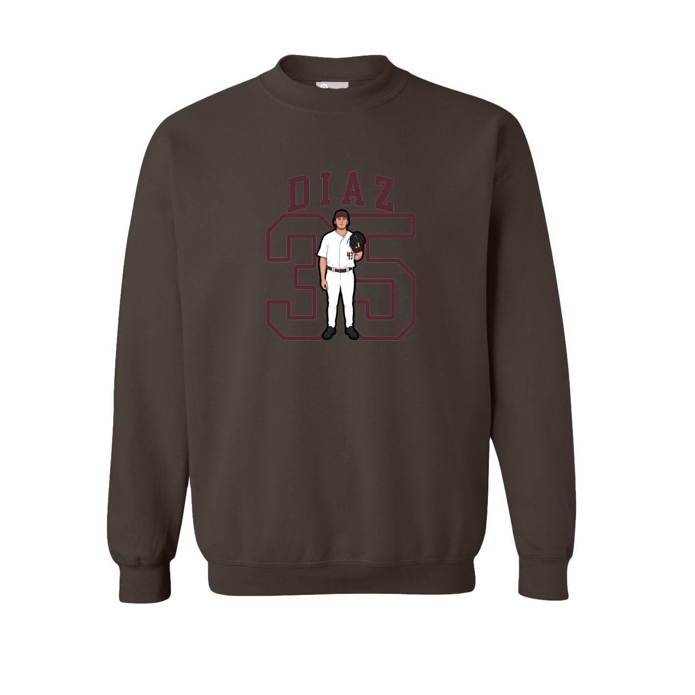 Fleece Crew — Shirsey in Brown