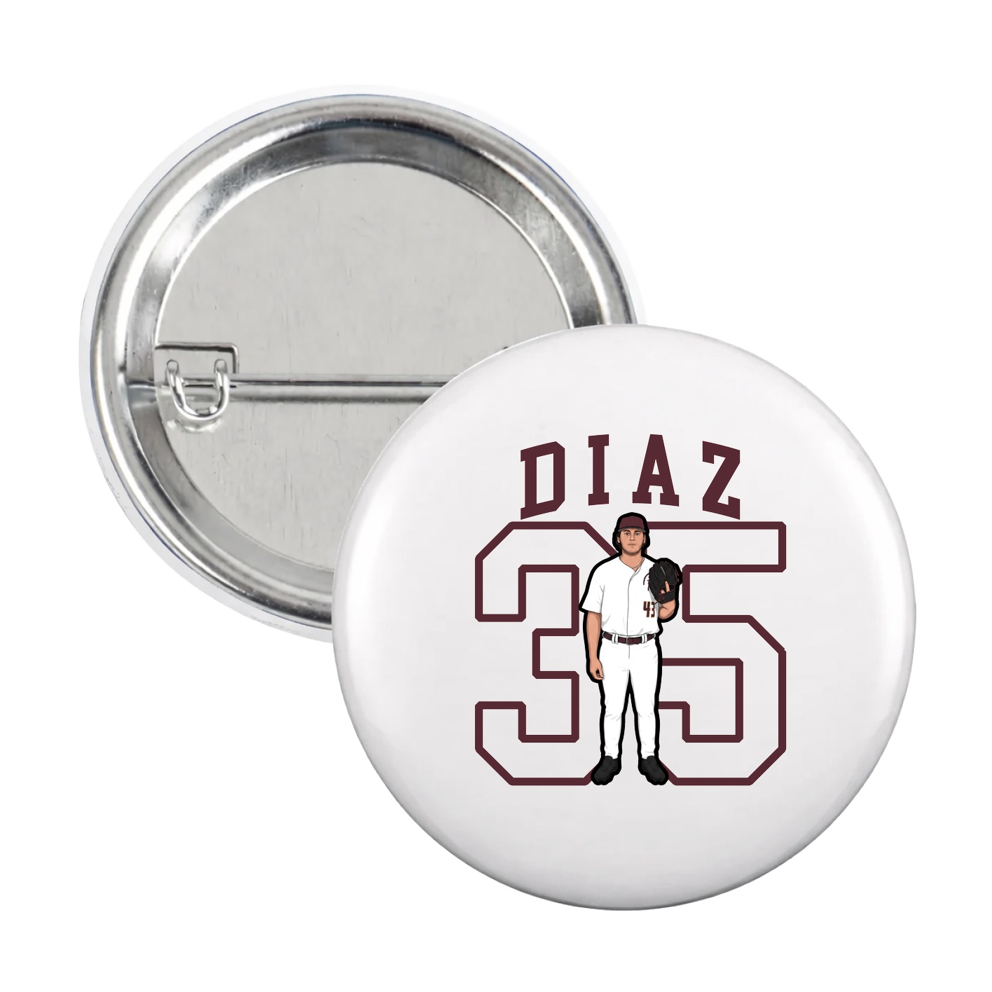 Game Day Button — Shirsey in White