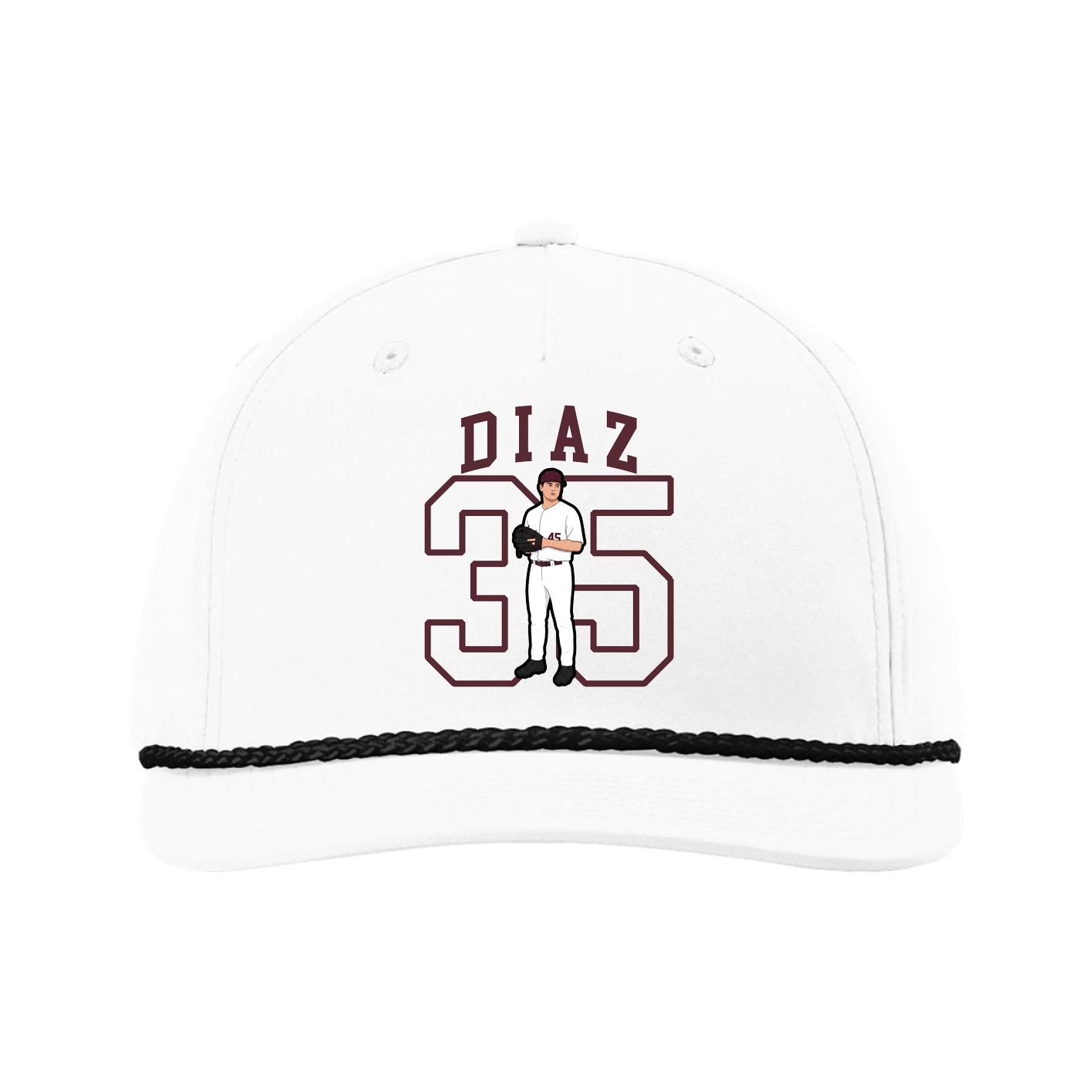 Five-Panel Classic Rope Cap — Shirsey in White
