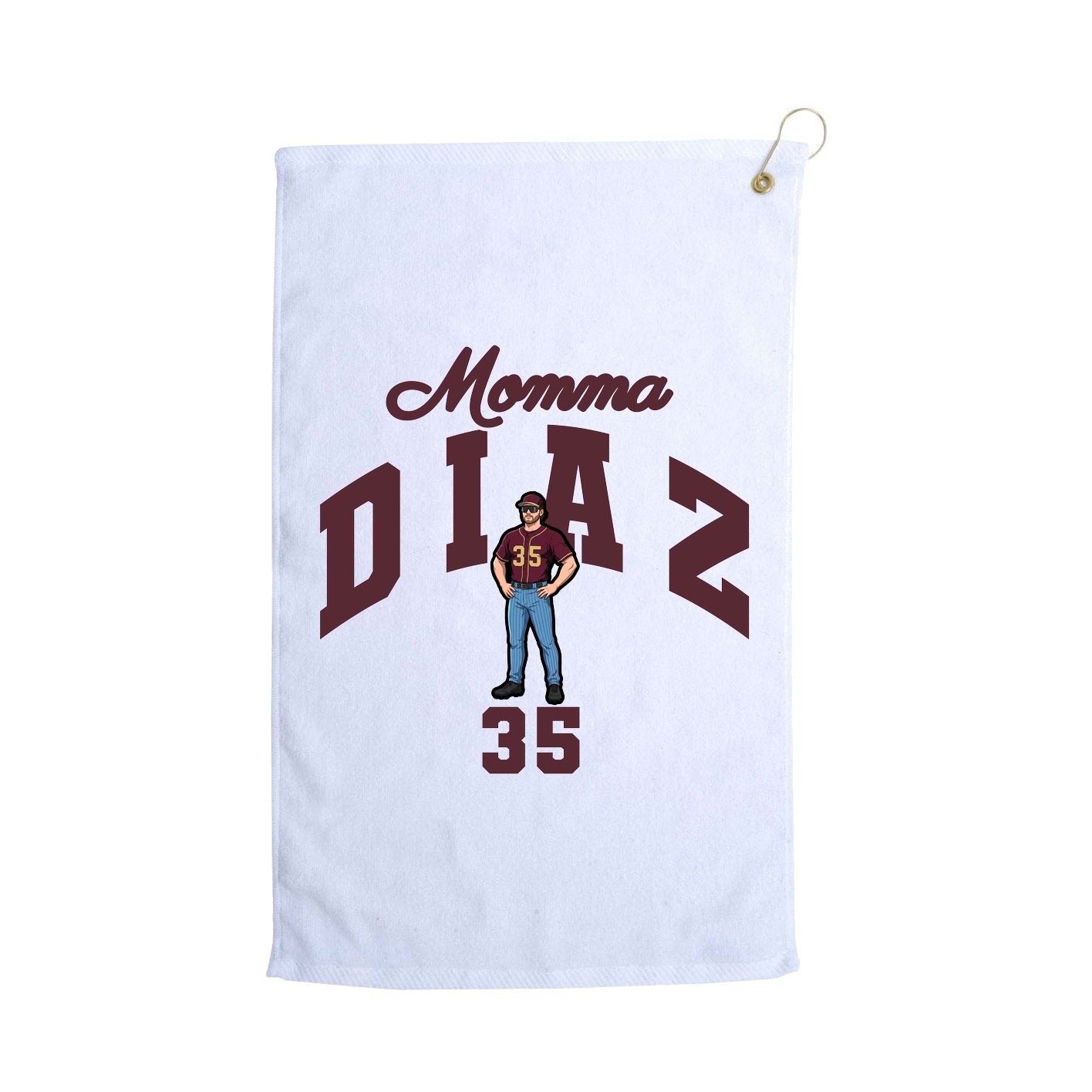 Golf Towel — Mothers Day Arch in White