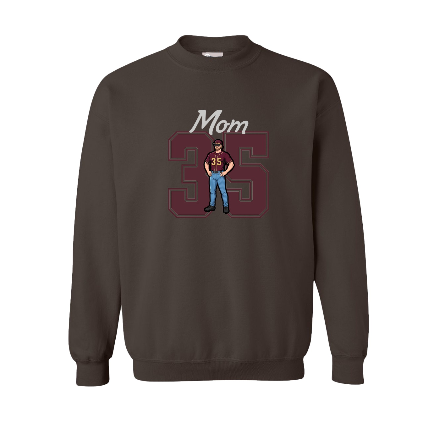 Fleece Crew — Mothers Day Shirsey in Brown