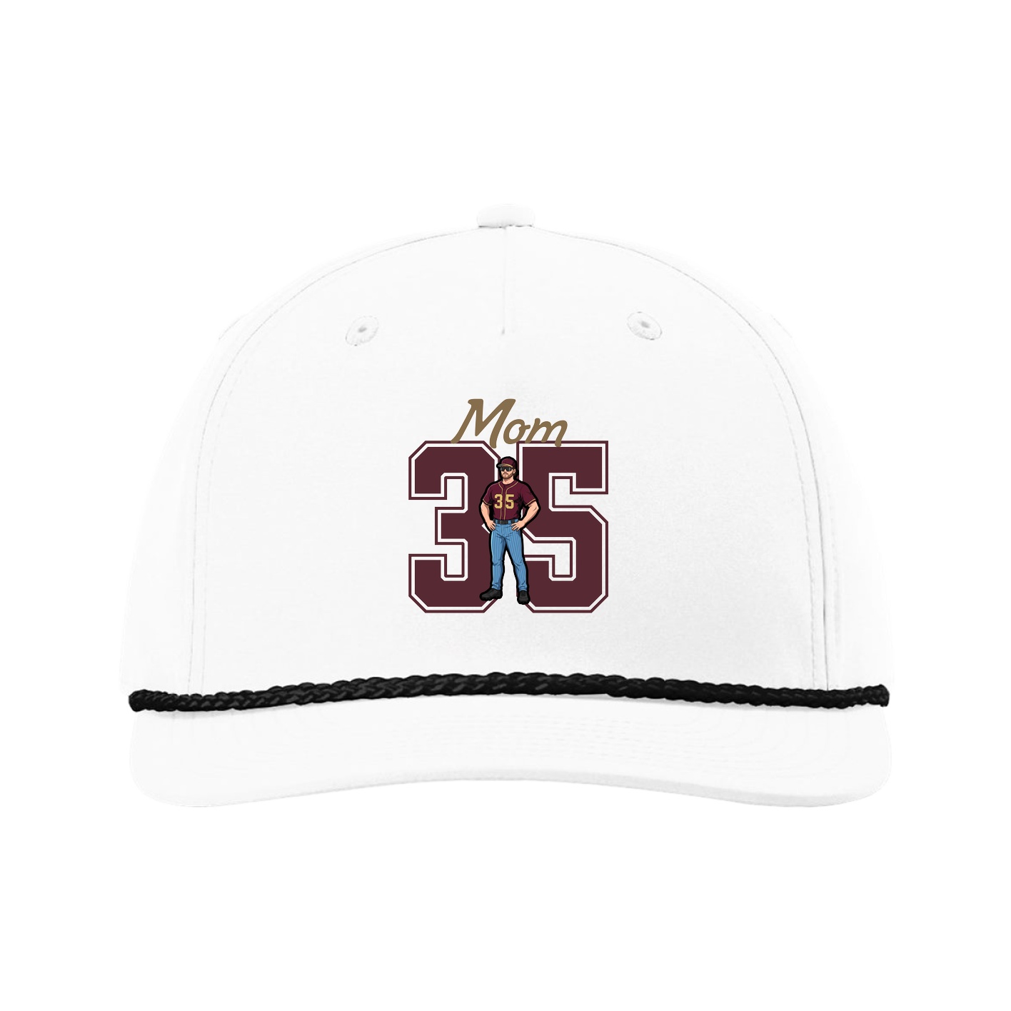Five-Panel Classic Rope Cap — Mothers Day Shirsey in White