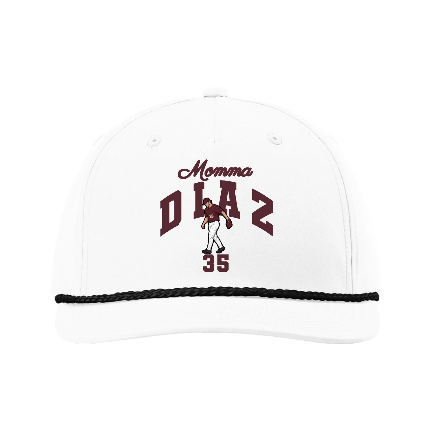 Five-Panel Classic Rope Cap — Mothers Day Arch in White