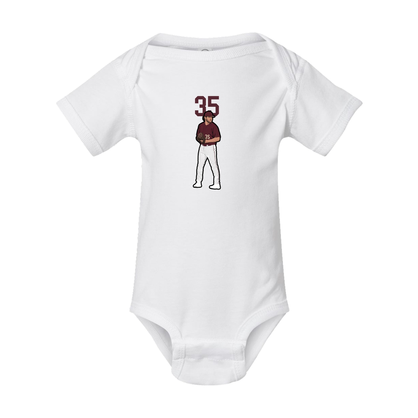 Baby Onesie — Number Top in White